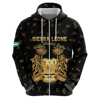 Personalized Sierra Leone Vai Syllabary Heritage Hoodie National Emblem Golden Style - Wonder Print Shop