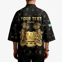 Personalized Sierra Leone Vai Syllabary Heritage Kimono National Emblem Golden Style - Wonder Print Shop