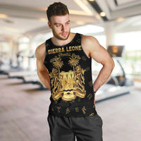 Personalized Sierra Leone Vai Syllabary Heritage Men Tank Top National Emblem Golden Style - Wonder Print Shop