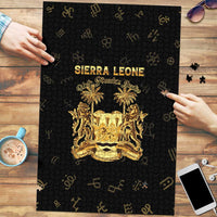 Sierra Leone Vai Syllabary Heritage Puzzle National Emblem Golden Style - Wonder Print Shop