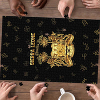 Sierra Leone Vai Syllabary Heritage Puzzle National Emblem Golden Style - Wonder Print Shop