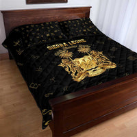 Sierra Leone Vai Syllabary Heritage Quilt Bed Set National Emblem Golden Style - Wonder Print Shop