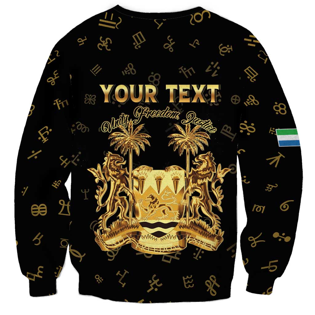 Personalized Sierra Leone Vai Syllabary Heritage Sweatshirt National Emblem Golden Style - Wonder Print Shop