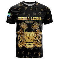 Personalized Sierra Leone Vai Syllabary Heritage T Shirt National Emblem Golden Style - Wonder Print Shop