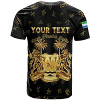 Personalized Sierra Leone Vai Syllabary Heritage T Shirt National Emblem Golden Style - Wonder Print Shop