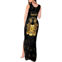 Personalized Sierra Leone Vai Syllabary Heritage Tank Maxi Dress National Emblem Golden Style - Wonder Print Shop