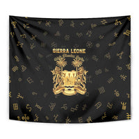 Sierra Leone Vai Syllabary Heritage Tapestry National Emblem Golden Style - Wonder Print Shop