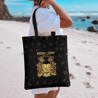 Sierra Leone Vai Syllabary Heritage Tote Bag National Emblem Golden Style - Wonder Print Shop