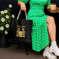 Sierra Leone Vai Syllabary Heritage Tote Bag National Emblem Golden Style - Wonder Print Shop