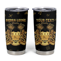 Personalized Sierra Leone Vai Syllabary Heritage Tumbler Cup National Emblem Golden Style - Wonder Print Shop