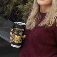 Personalized Sierra Leone Vai Syllabary Heritage Tumbler Cup National Emblem Golden Style - Wonder Print Shop