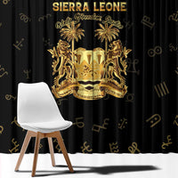 Sierra Leone Vai Syllabary Heritage Window Curtain National Emblem Golden Style - Wonder Print Shop