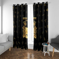 Sierra Leone Vai Syllabary Heritage Window Curtain National Emblem Golden Style - Wonder Print Shop