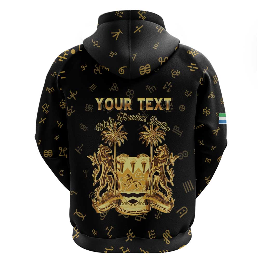 Personalized Sierra Leone Vai Syllabary Heritage Zip Hoodie National Emblem Golden Style - Wonder Print Shop