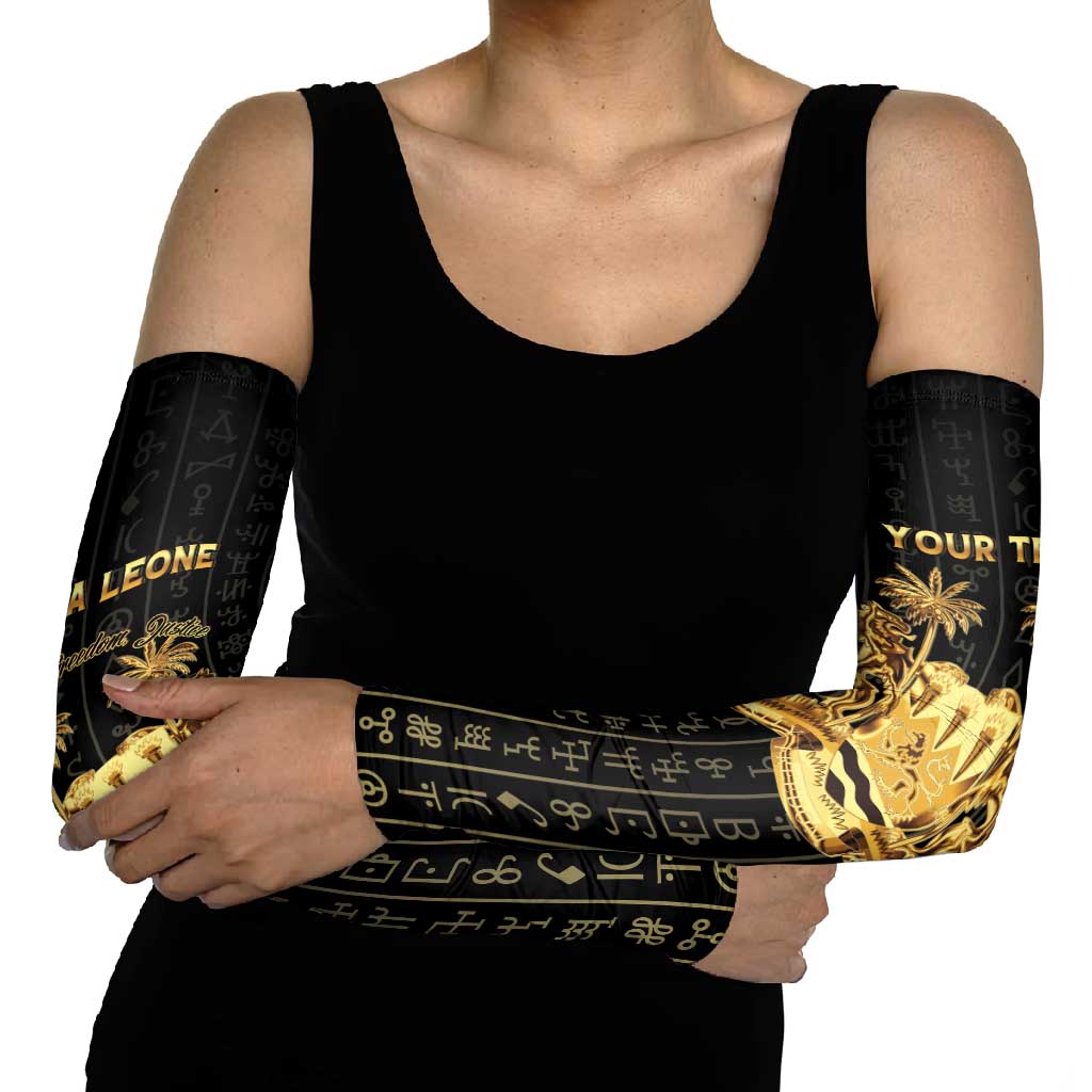 Personalized Sierra Leone Vai Syllabary Vertical Pattern Arm Sleeves - Wonder Print Shop