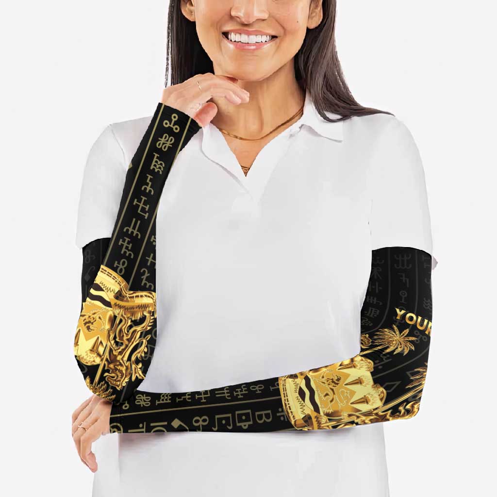 Personalized Sierra Leone Vai Syllabary Vertical Pattern Arm Sleeves - Wonder Print Shop