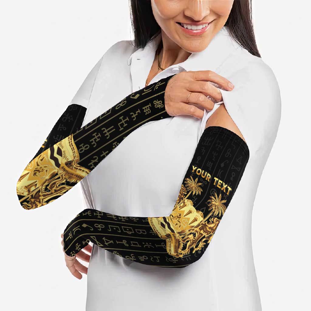Personalized Sierra Leone Vai Syllabary Vertical Pattern Arm Sleeves - Wonder Print Shop