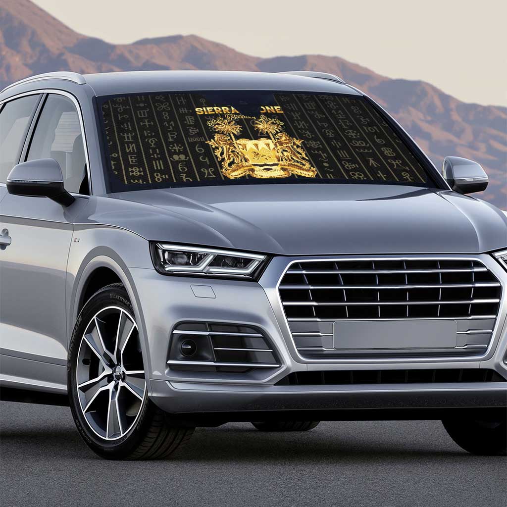 Sierra Leone Vai Syllabary Vertical Pattern Auto Sun Shade - Wonder Print Shop