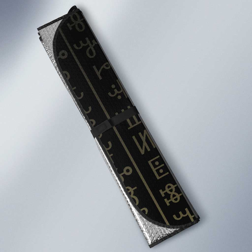 Sierra Leone Vai Syllabary Vertical Pattern Auto Sun Shade - Wonder Print Shop