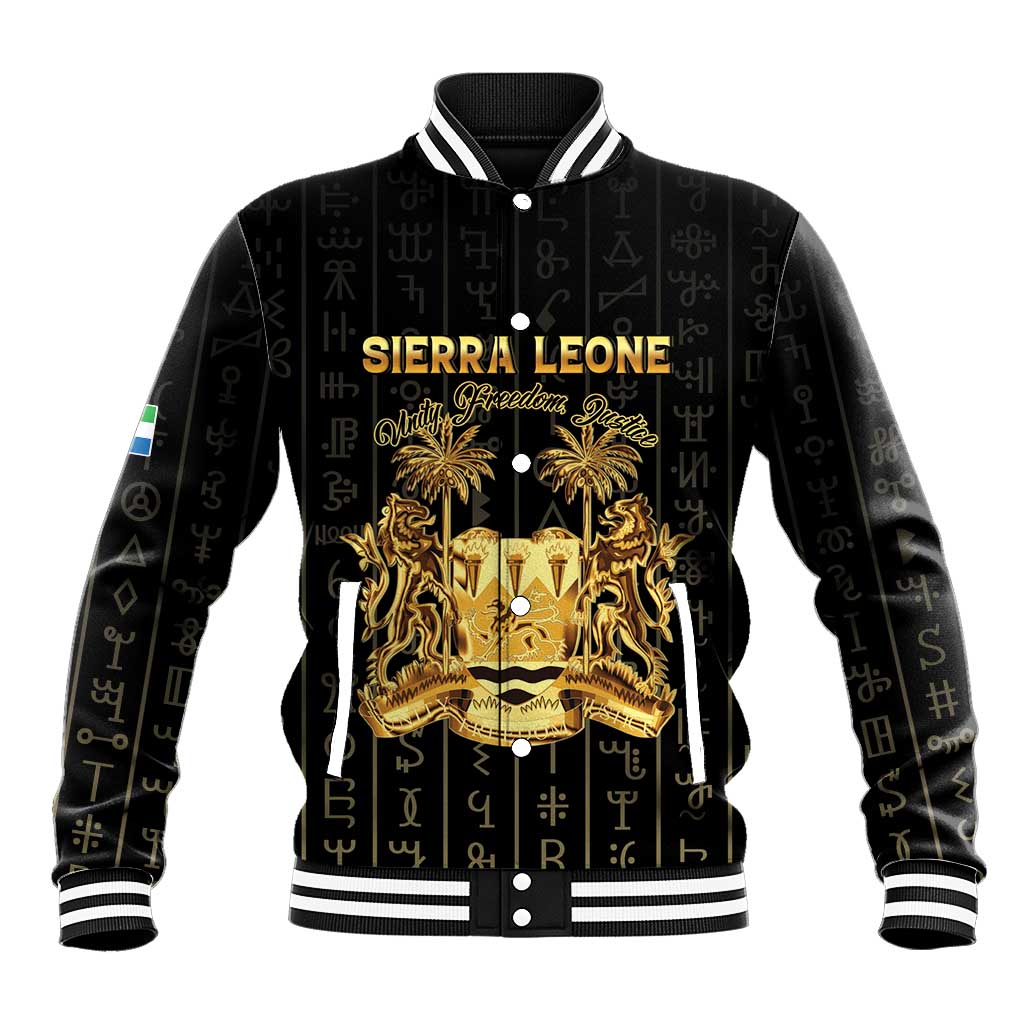 Personalized Sierra Leone Vai Syllabary Vertical Pattern Baseball Jacket - Wonder Print Shop