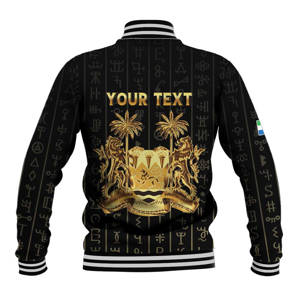 Personalized Sierra Leone Vai Syllabary Vertical Pattern Baseball Jacket - Wonder Print Shop