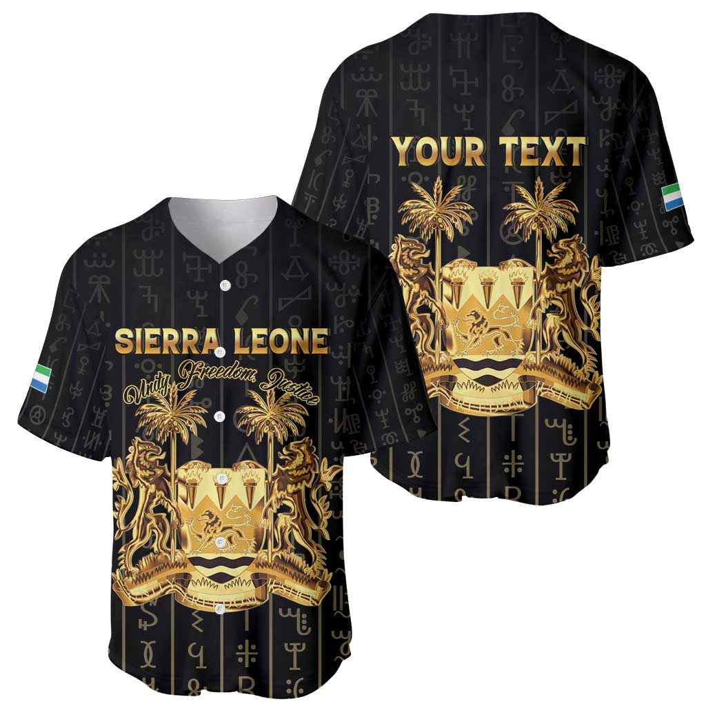 Personalized Sierra Leone Vai Syllabary Vertical Pattern Baseball Jersey - Wonder Print Shop