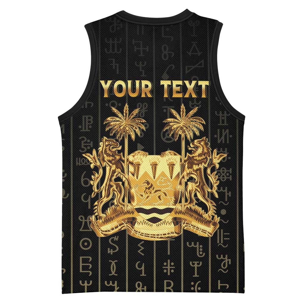 Personalized Sierra Leone Vai Syllabary Vertical Pattern Basketball Jersey - Wonder Print Shop