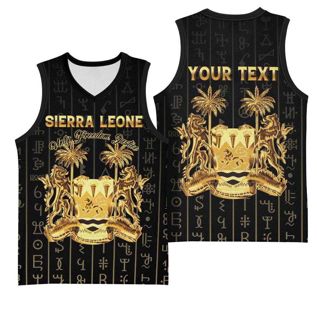 Personalized Sierra Leone Vai Syllabary Vertical Pattern Basketball Jersey - Wonder Print Shop