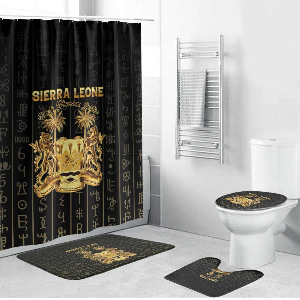 Sierra Leone Vai Syllabary Vertical Pattern Bathroom Set - Wonder Print Shop