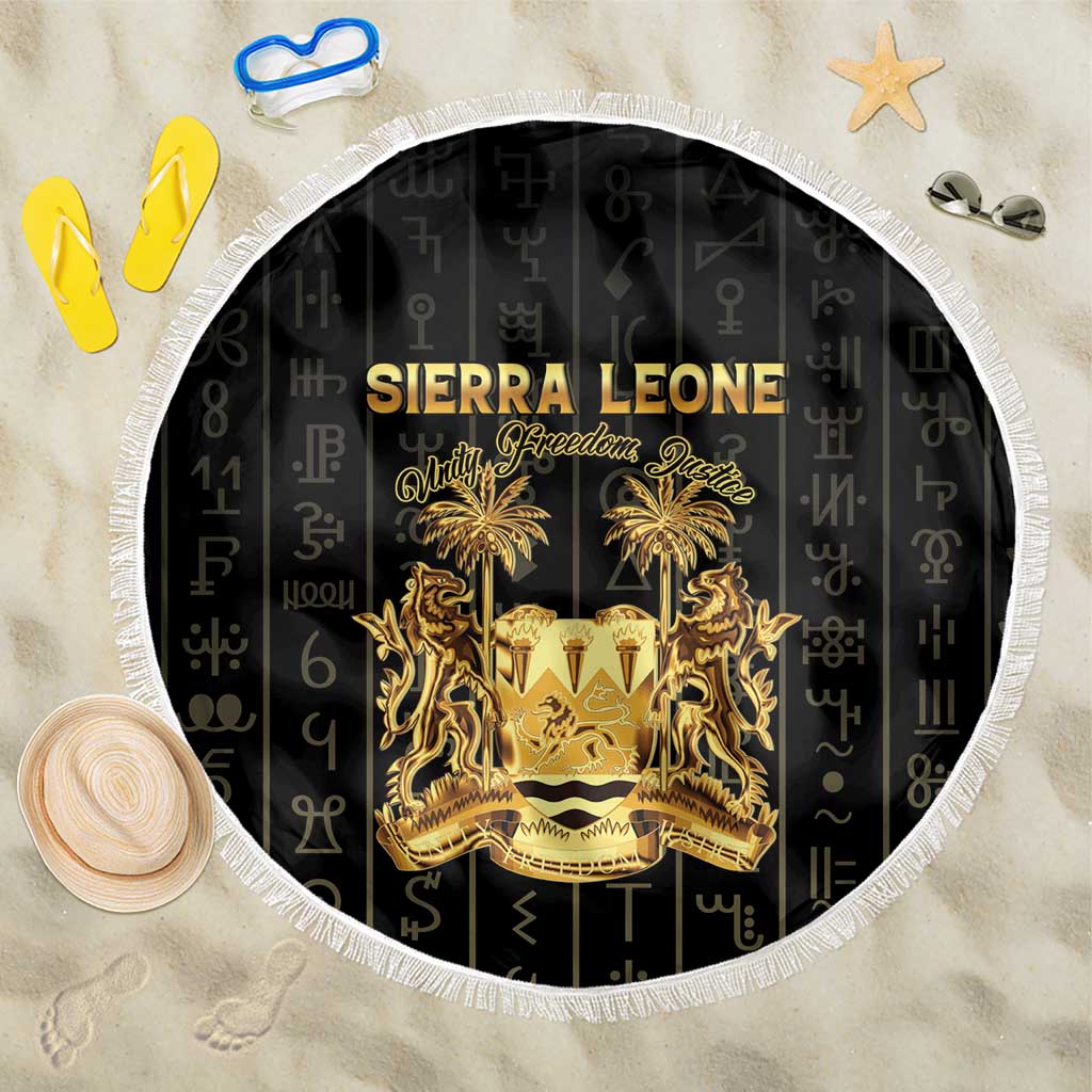 Sierra Leone Vai Syllabary Vertical Pattern Beach Blanket - Wonder Print Shop