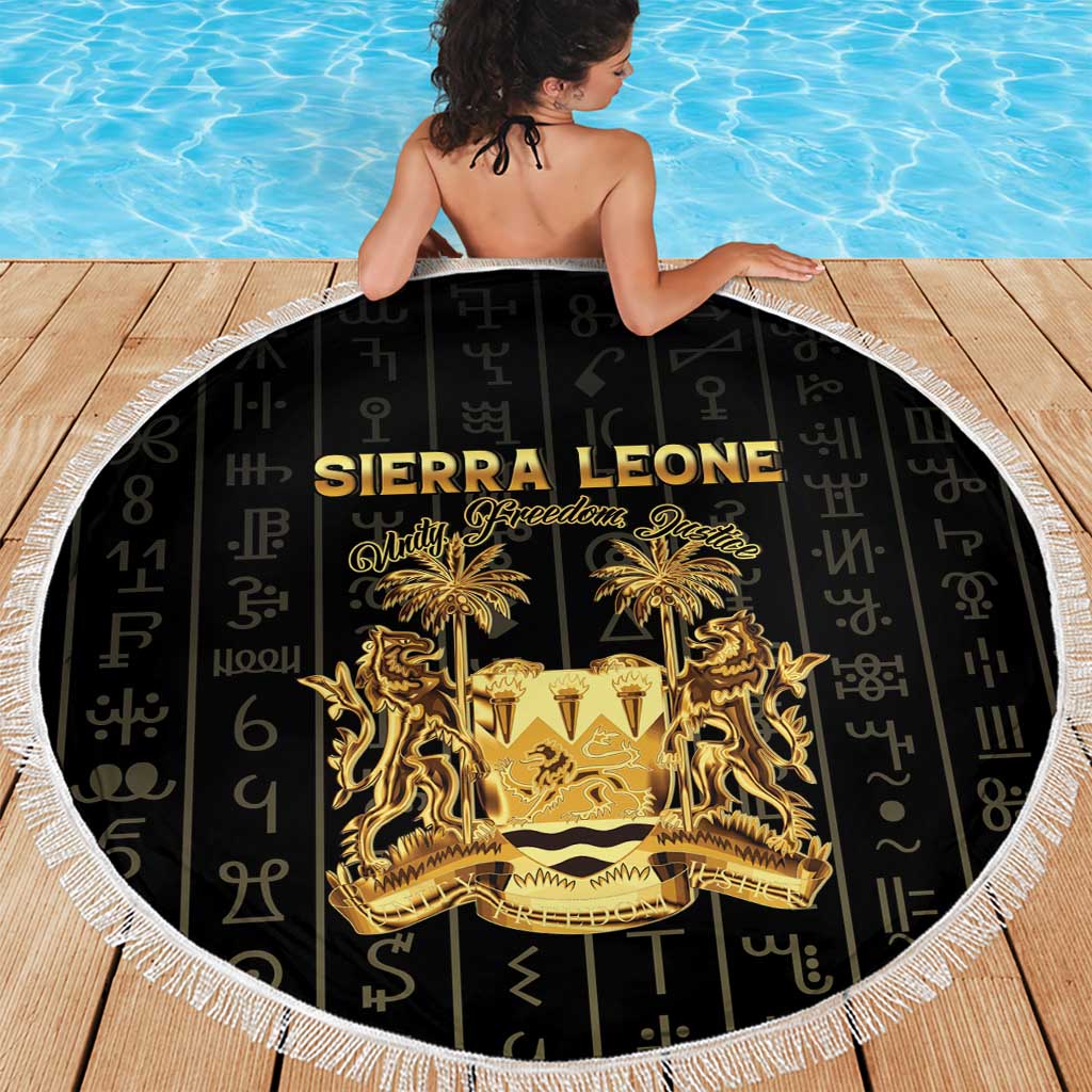Sierra Leone Vai Syllabary Vertical Pattern Beach Blanket - Wonder Print Shop