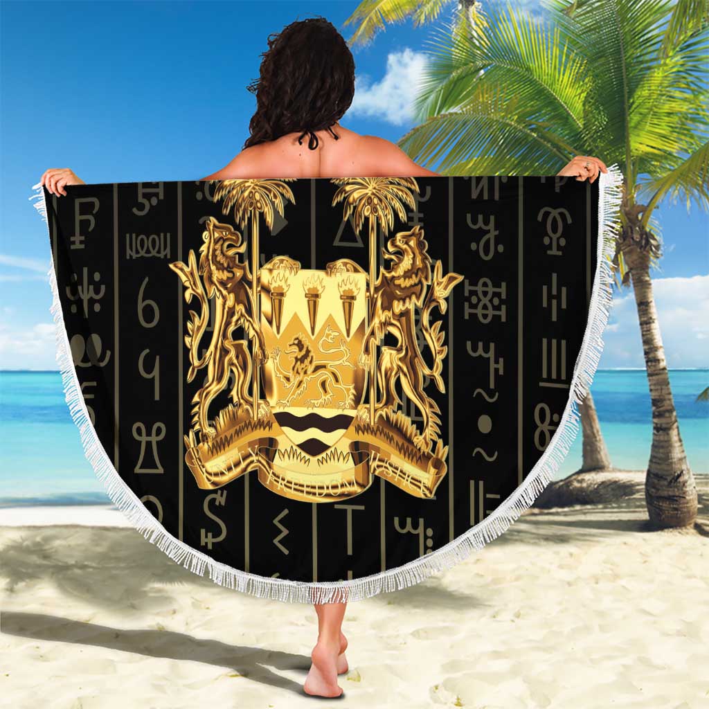Sierra Leone Vai Syllabary Vertical Pattern Beach Blanket - Wonder Print Shop