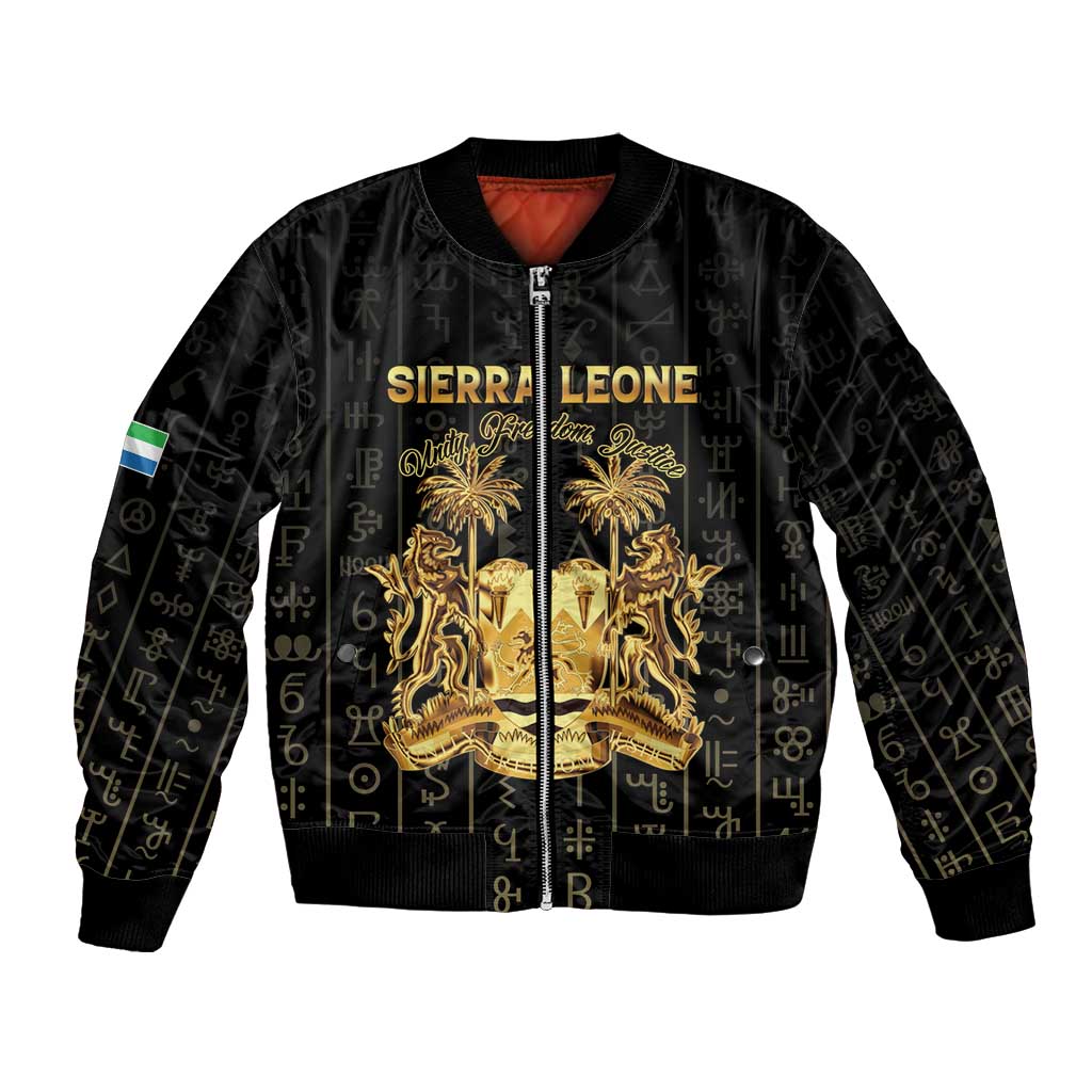 Personalized Sierra Leone Vai Syllabary Vertical Pattern Bomber Jacket - Wonder Print Shop