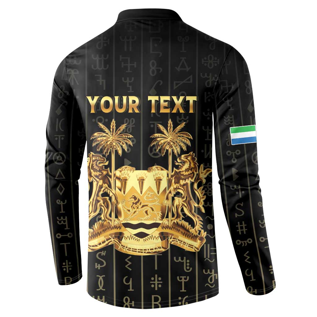 Personalized Sierra Leone Vai Syllabary Vertical Pattern Button Sweatshirt - Wonder Print Shop