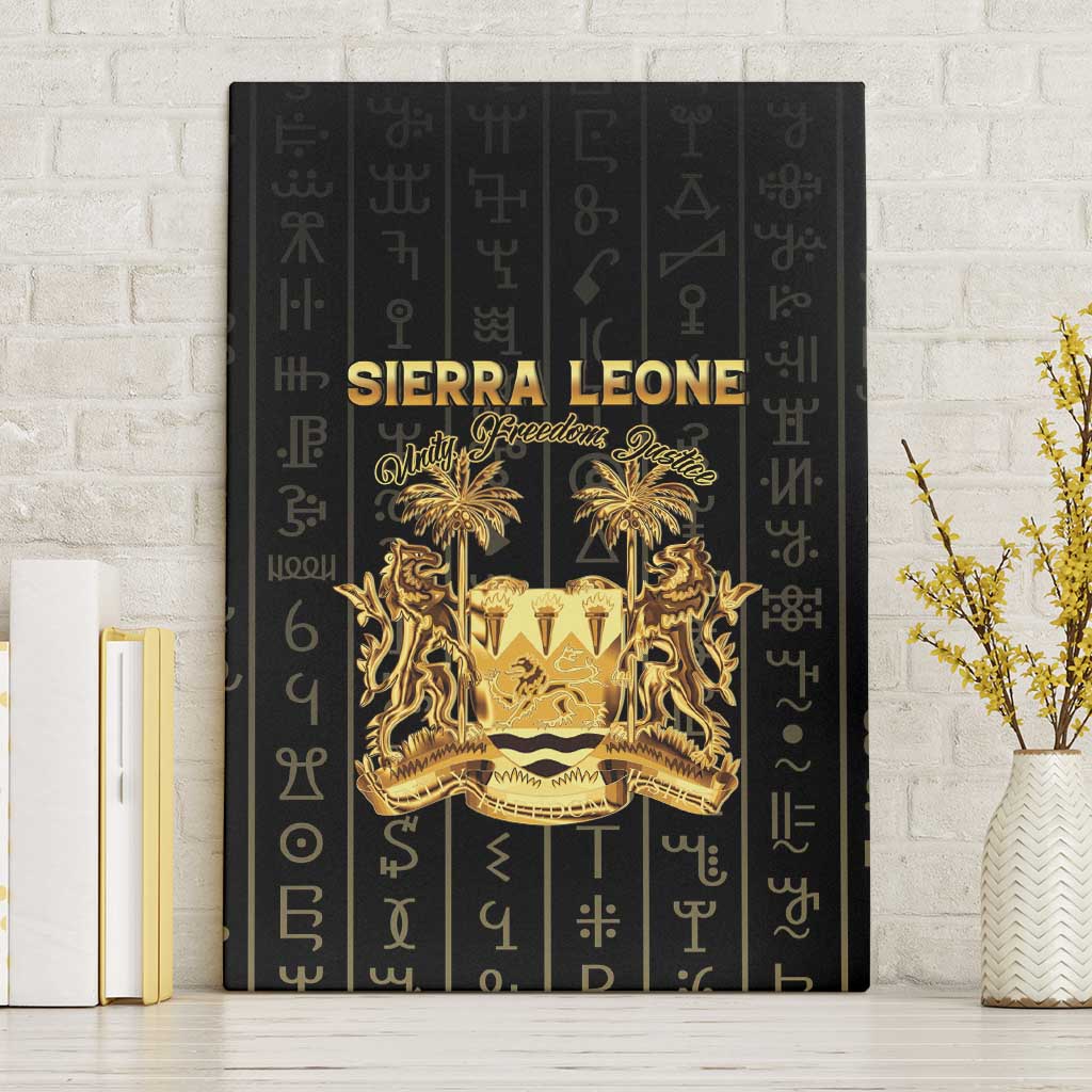 Sierra Leone Vai Syllabary Vertical Pattern Canvas Wall Art - Wonder Print Shop