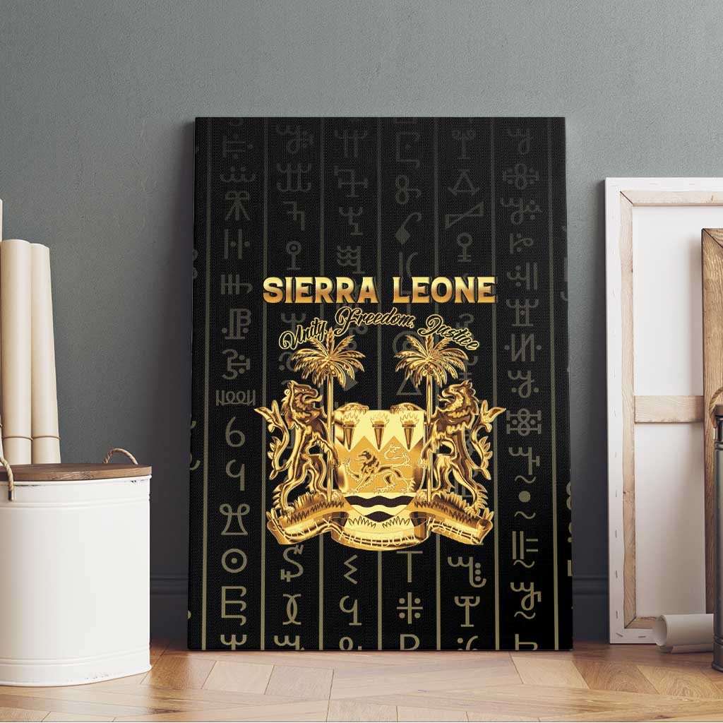 Sierra Leone Vai Syllabary Vertical Pattern Canvas Wall Art - Wonder Print Shop
