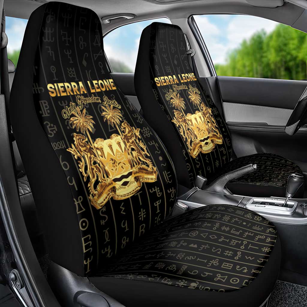 Sierra Leone Vai Syllabary Vertical Pattern Car Seat Cover - Wonder Print Shop