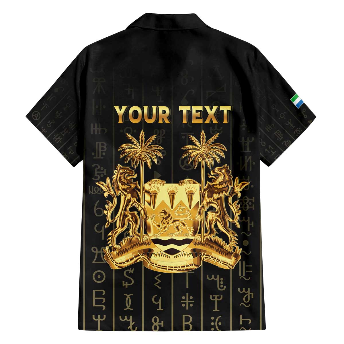 Personalized Sierra Leone Vai Syllabary Vertical Pattern Family Matching Off The Shoulder Long Sleeve Dress and Hawaiian Shirt - Wonder Print Shop