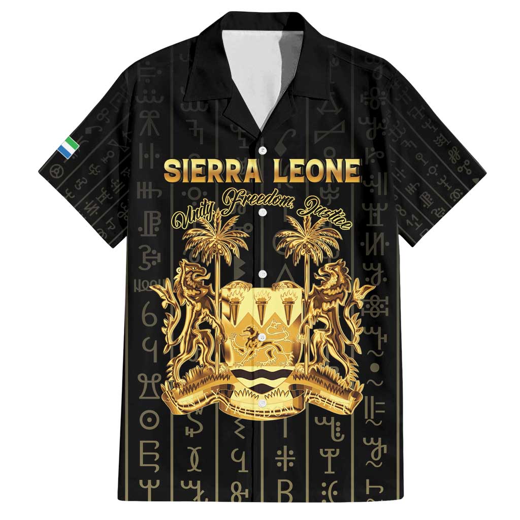 Personalized Sierra Leone Vai Syllabary Vertical Pattern Family Matching Off Shoulder Short Dress and Hawaiian Shirt - Wonder Print Shop