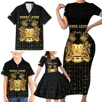 Personalized Sierra Leone Vai Syllabary Vertical Pattern Family Matching Short Sleeve Bodycon Dress and Hawaiian Shirt - Wonder Print Shop