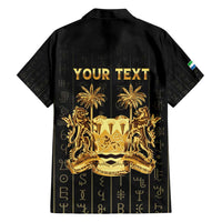 Personalized Sierra Leone Vai Syllabary Vertical Pattern Family Matching Short Sleeve Bodycon Dress and Hawaiian Shirt - Wonder Print Shop