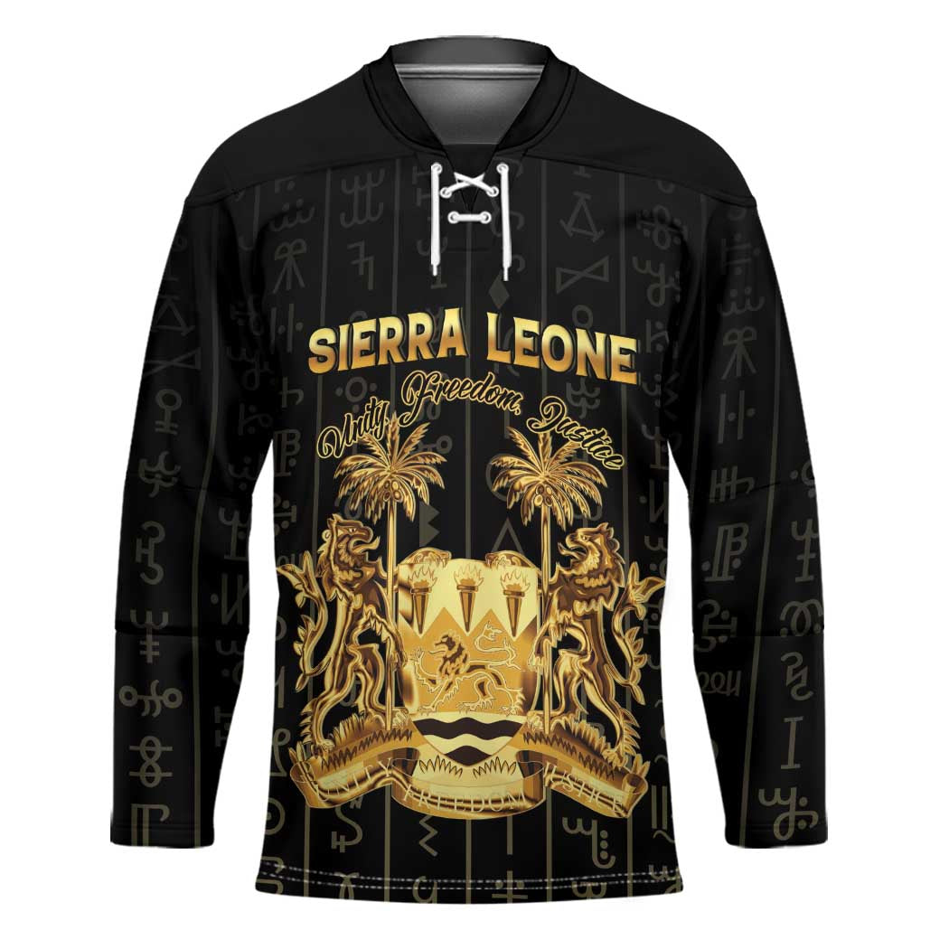 Personalized Sierra Leone Vai Syllabary Vertical Pattern Hockey Jersey - Wonder Print Shop