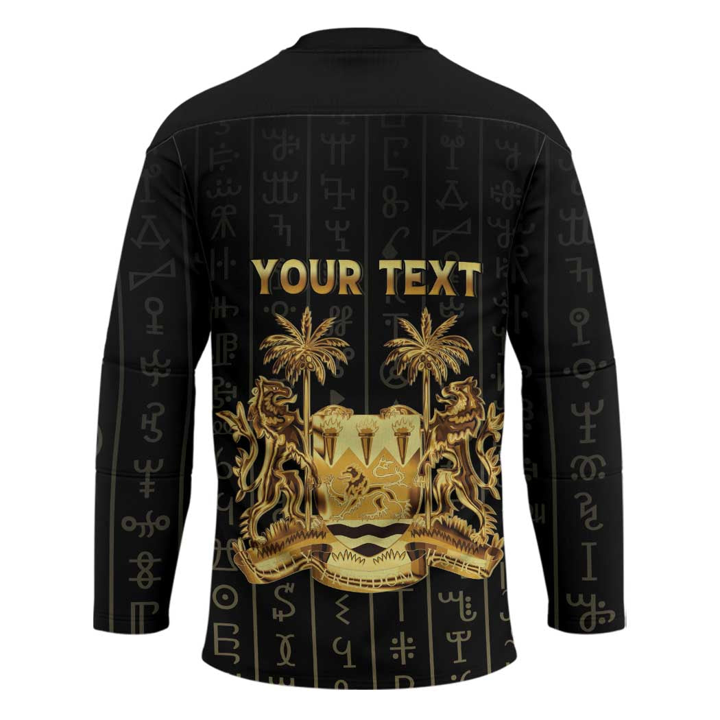 Personalized Sierra Leone Vai Syllabary Vertical Pattern Hockey Jersey - Wonder Print Shop