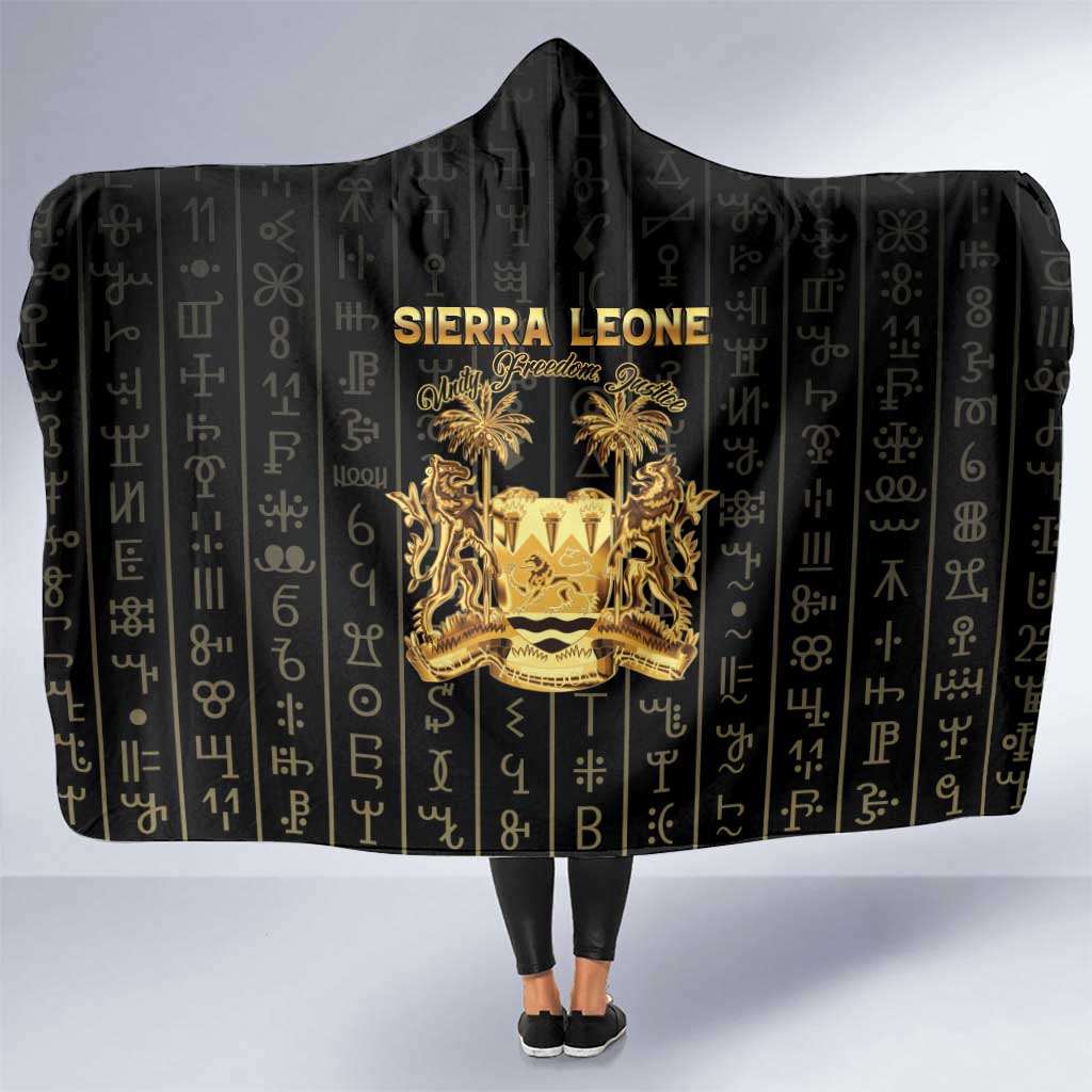 Sierra Leone Vai Syllabary Vertical Pattern Hooded Blanket - Wonder Print Shop