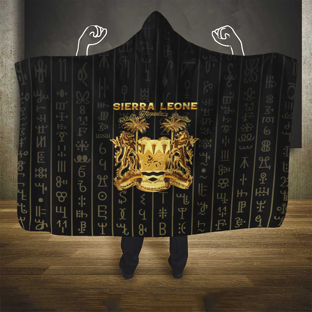 Sierra Leone Vai Syllabary Vertical Pattern Hooded Blanket - Wonder Print Shop