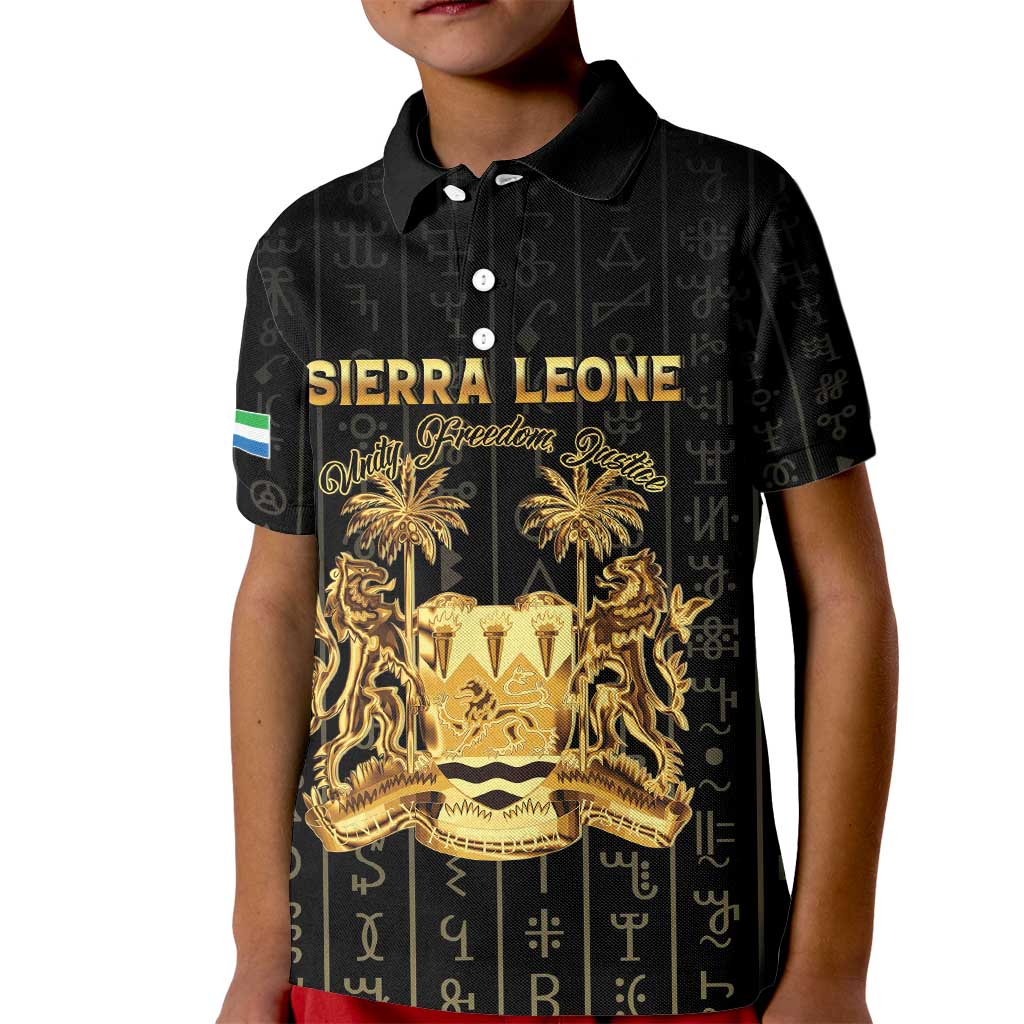 Personalized Sierra Leone Vai Syllabary Vertical Pattern Kid Polo Shirt - Wonder Print Shop