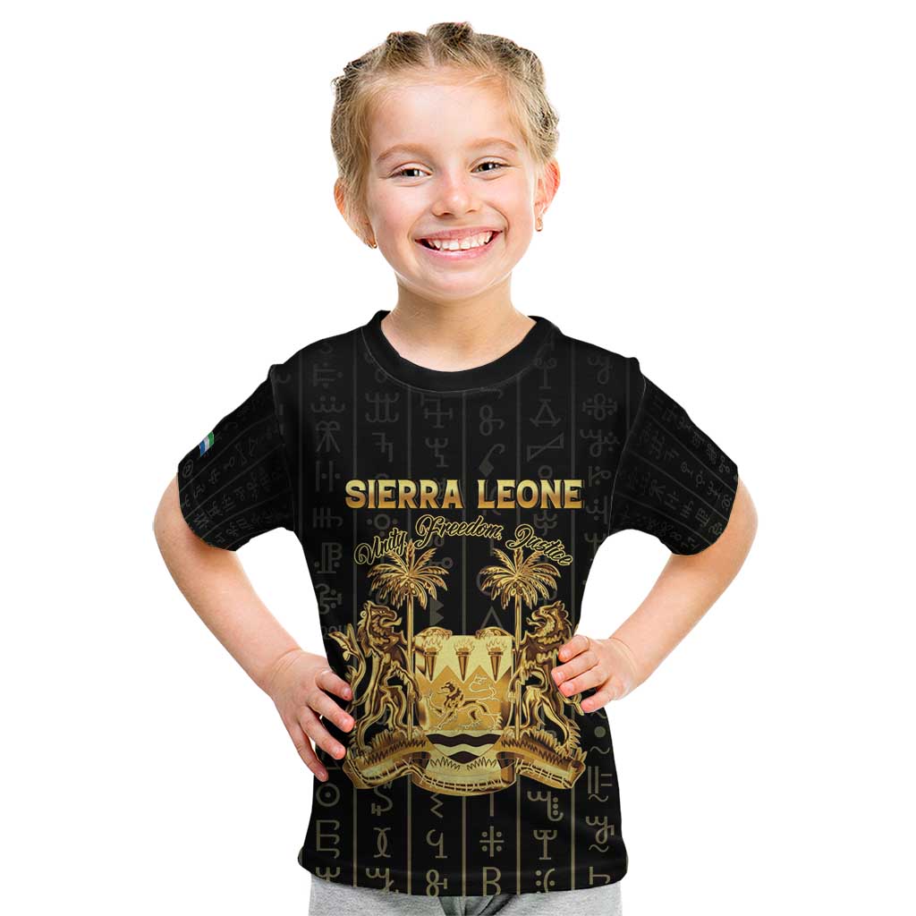 Personalized Sierra Leone Vai Syllabary Vertical Pattern Kid T Shirt - Wonder Print Shop