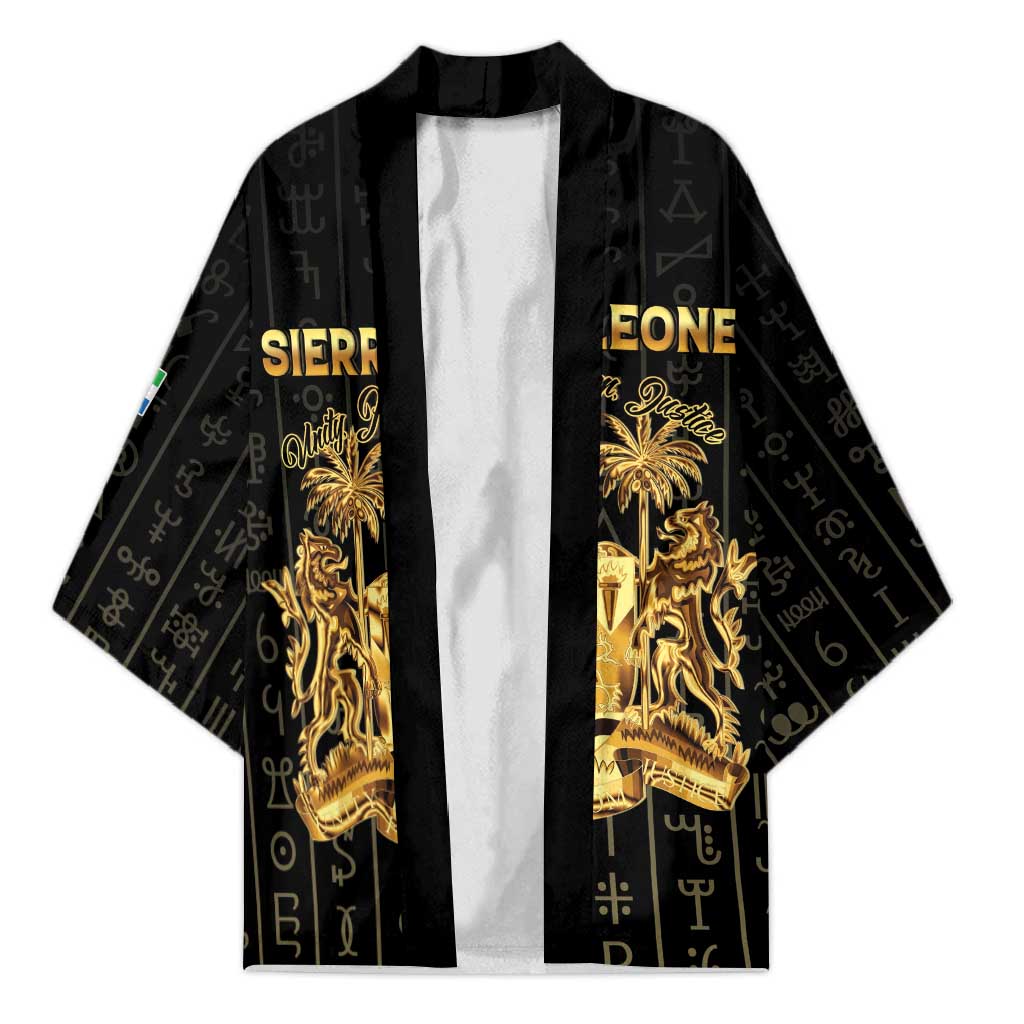 Personalized Sierra Leone Vai Syllabary Vertical Pattern Kimono - Wonder Print Shop