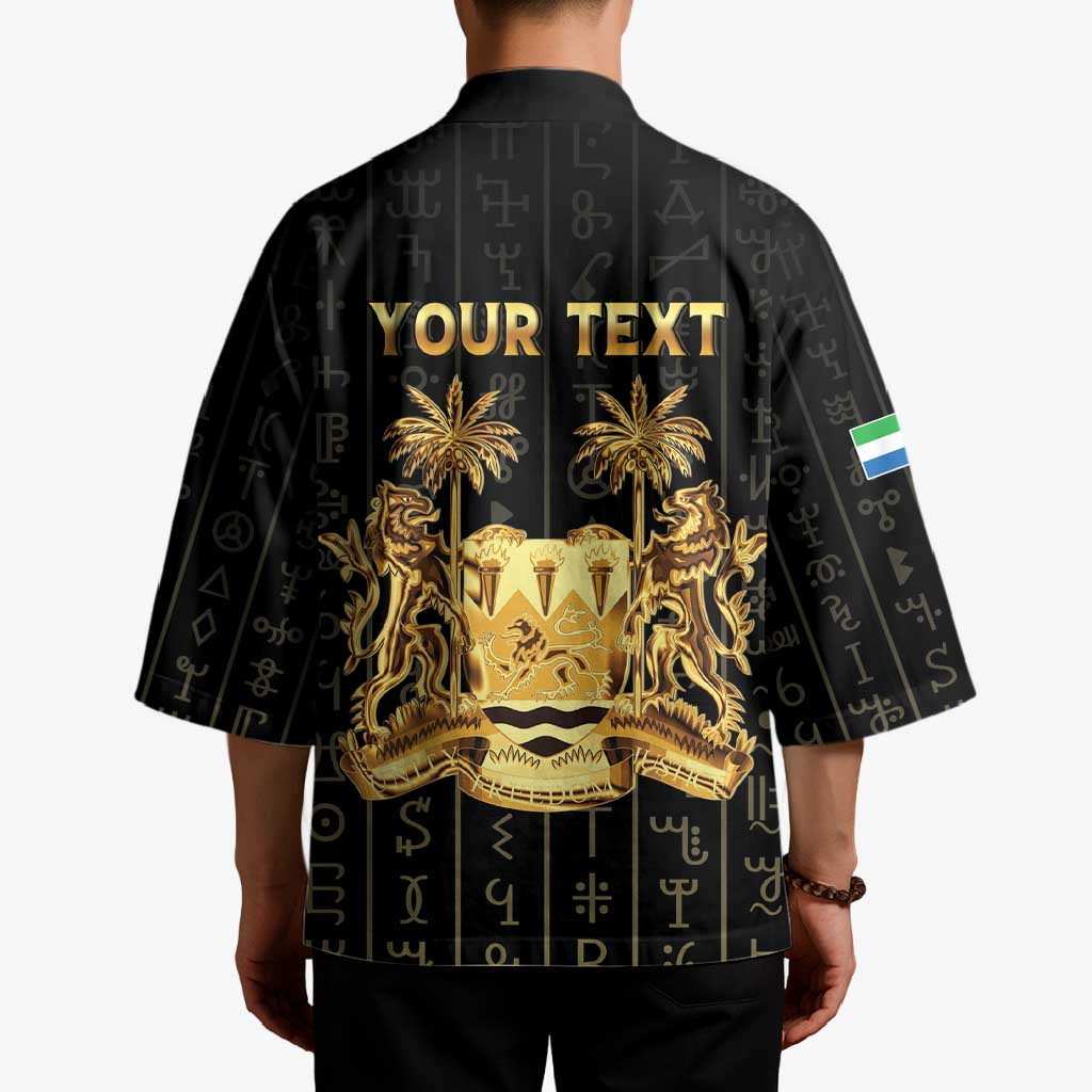 Personalized Sierra Leone Vai Syllabary Vertical Pattern Kimono - Wonder Print Shop