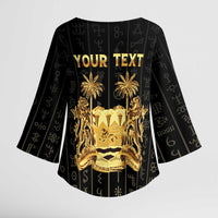 Personalized Sierra Leone Vai Syllabary Vertical Pattern Kimono Sleeve Blouse - Wonder Print Shop
